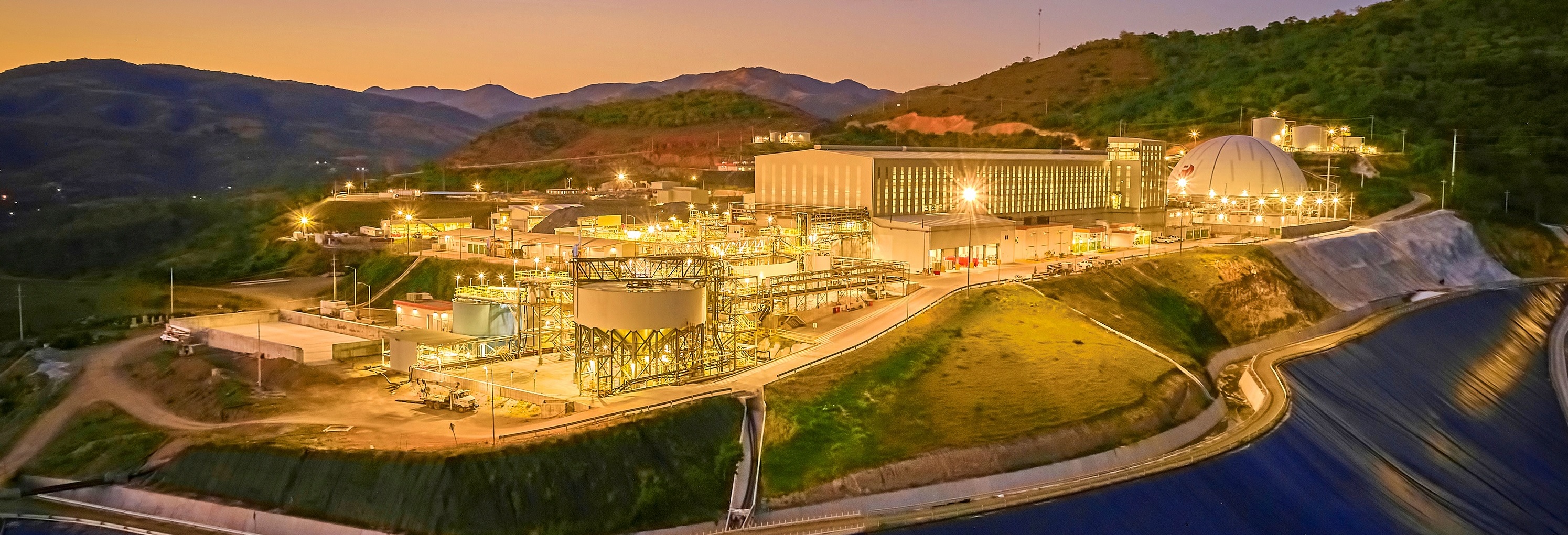 Aerial view of Capela at sunset