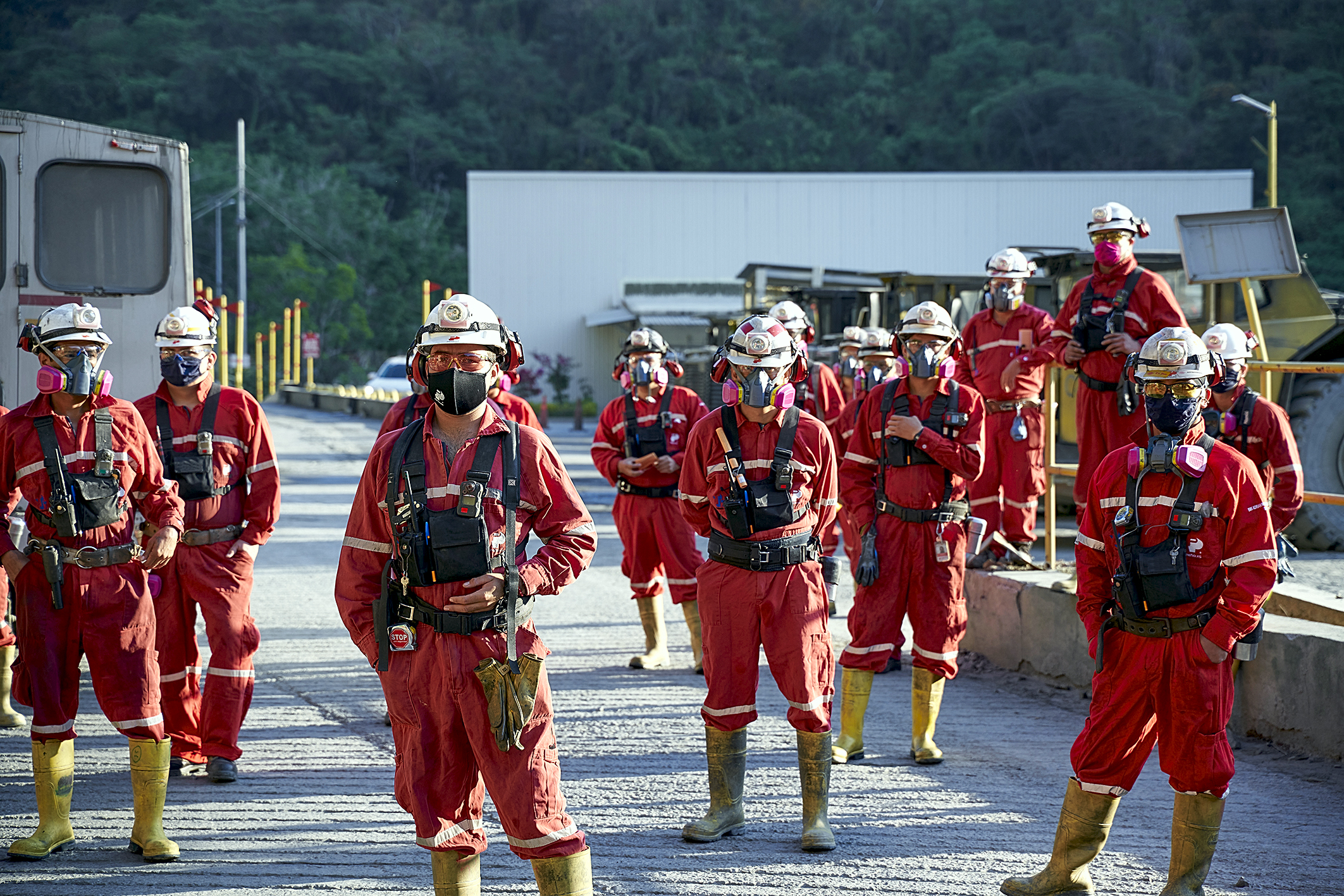 Roll call personnel at Tizapa unit