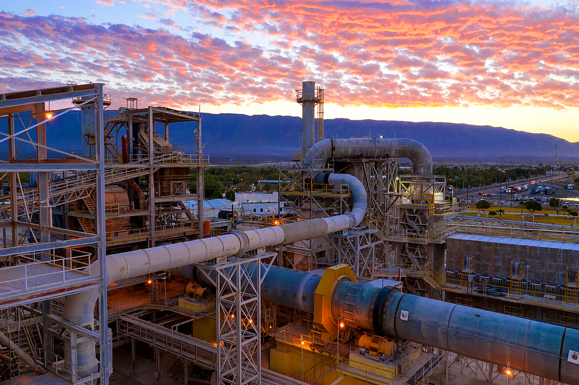 Amanecer, vista área de Química del Rey